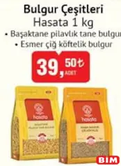 HASATA BULGUR ÇEŞİTLERİ 1 KG fiyat ve kampanya bilgisi